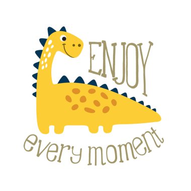 şirin dino illüstrasyon