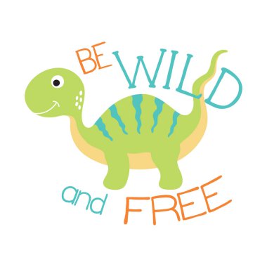 şirin dino illüstrasyon