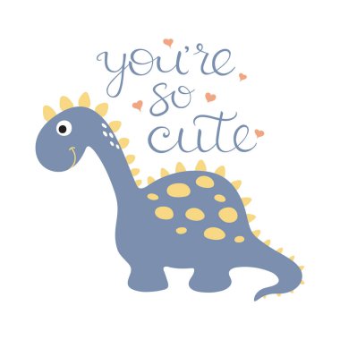 şirin dino illüstrasyon