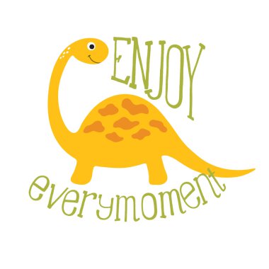 şirin dino illüstrasyon