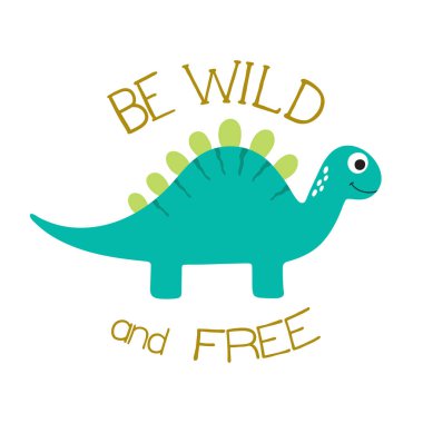 şirin dino illüstrasyon