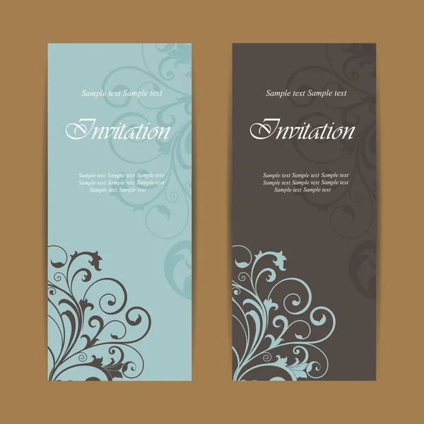 Invitation de mariage et enregistrer les cartes de date — Image vectorielle