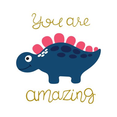 şirin dino illüstrasyon