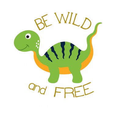 şirin dino illüstrasyon