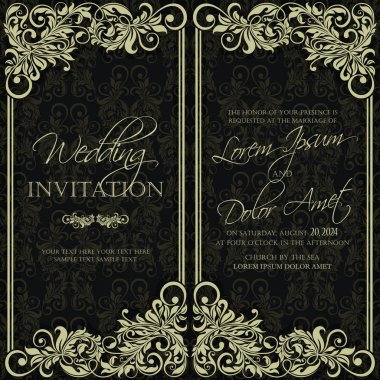 Davet düğün ve tarihi kartları kaydetmek