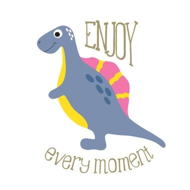 şirin dino illüstrasyon