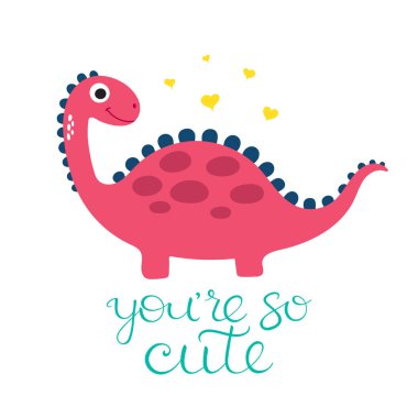 şirin dino illüstrasyon