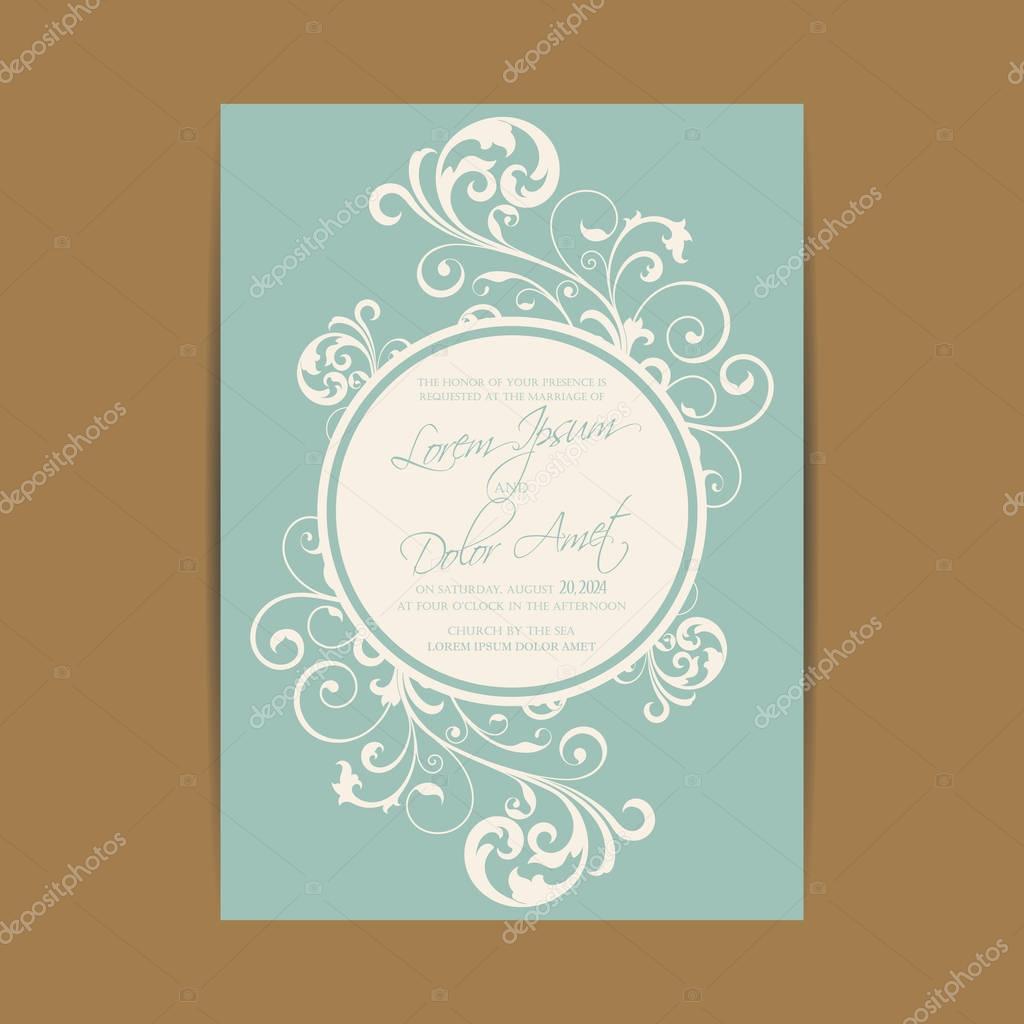 Wedding invitation and save the date cards