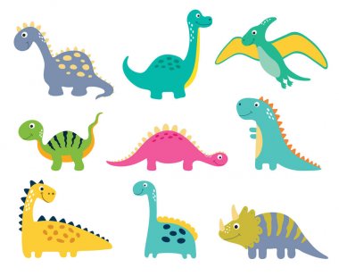 şirin dino illüstrasyon