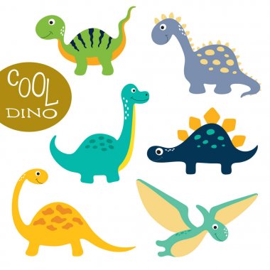 şirin dino illüstrasyon