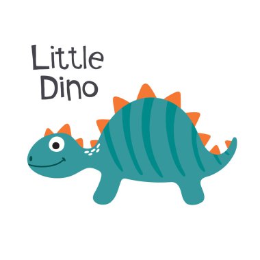 şirin dino illüstrasyon
