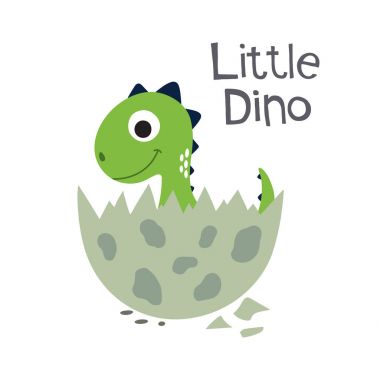 şirin dino illüstrasyon