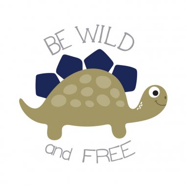 şirin dino illüstrasyon