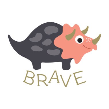 şirin dino illüstrasyon