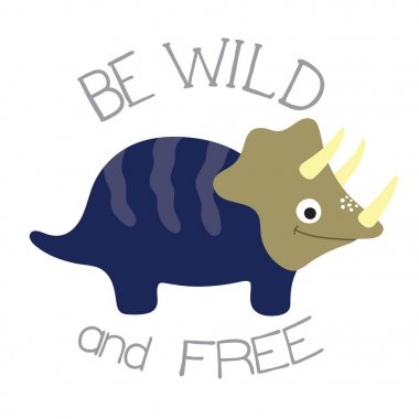 şirin dino illüstrasyon