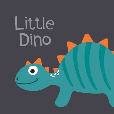 şirin dino illüstrasyon