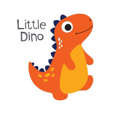 şirin dino vektör çizim
