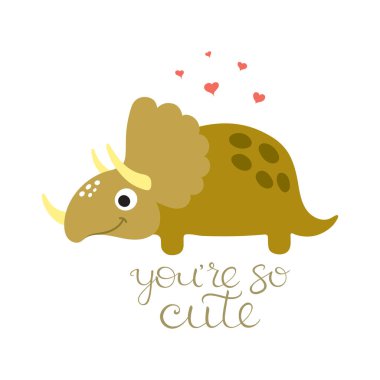 şirin dino illüstrasyon