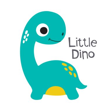 şirin dino vektör çizim