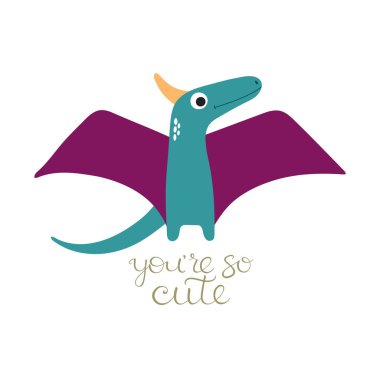 şirin dino illüstrasyon