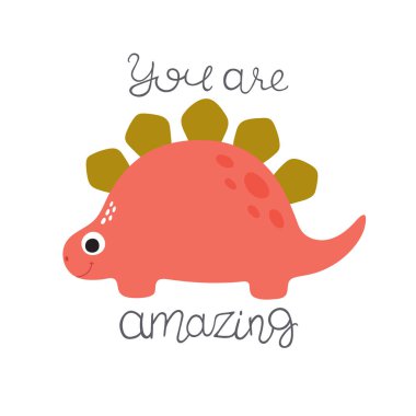 şirin dino illüstrasyon