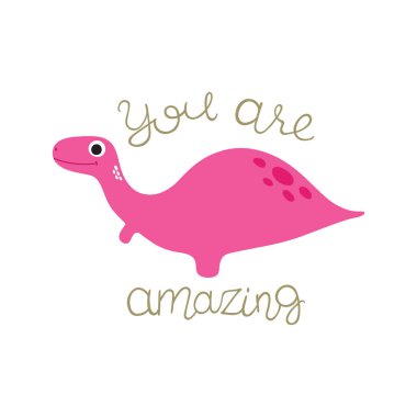 şirin dino illüstrasyon