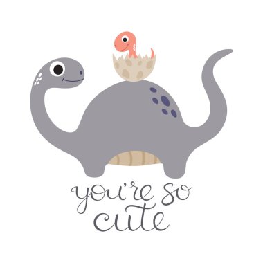 şirin dino illüstrasyon