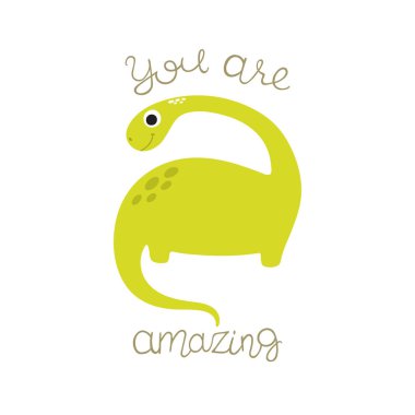 şirin dino illüstrasyon