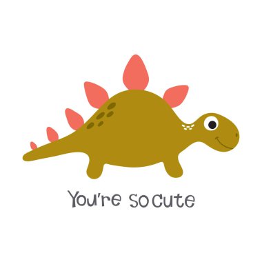 şirin dino illüstrasyon