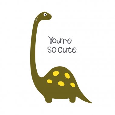 şirin dino illüstrasyon