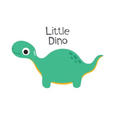şirin dino illüstrasyon