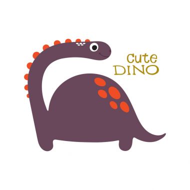 şirin dino illüstrasyon
