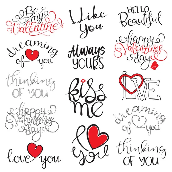 Happy Valentine 's Day handwritten lettering — стоковый вектор