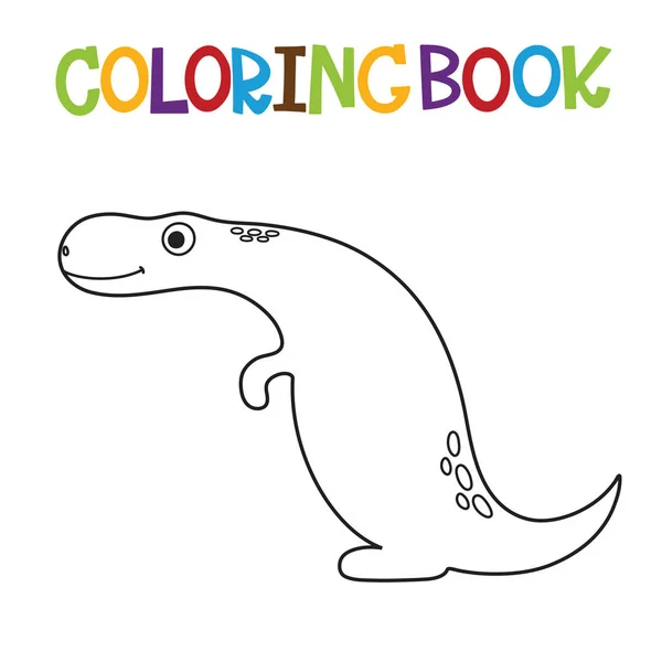 Lindo dino para colorear libro — Archivo Imágenes Vectoriales