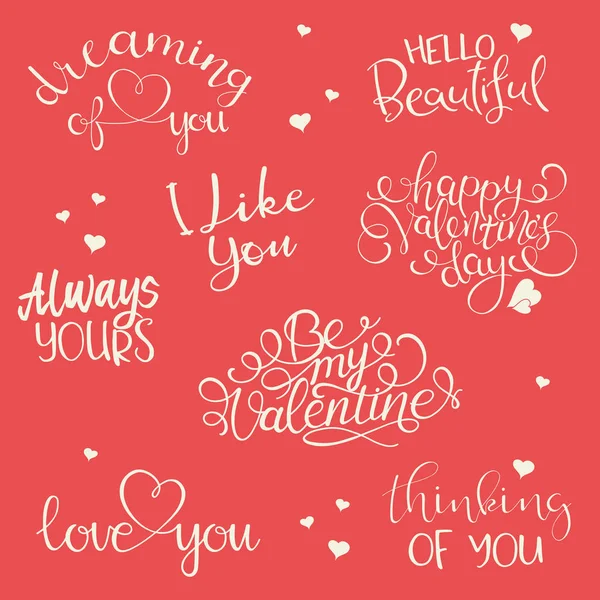 Valentinstag typografische Elemente — Stockvektor