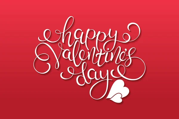 Feliz día de San Valentín. Vector dibujado a mano Diseño de letras — Archivo Imágenes Vectoriales