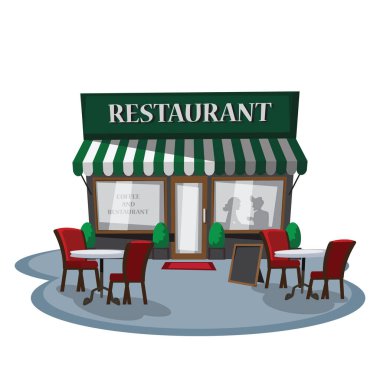  Restoran Cafe karikatürler vektör