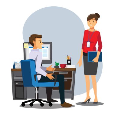 İş insanlar takım çalışması, erkek eleman kadın çalışanların Konsül