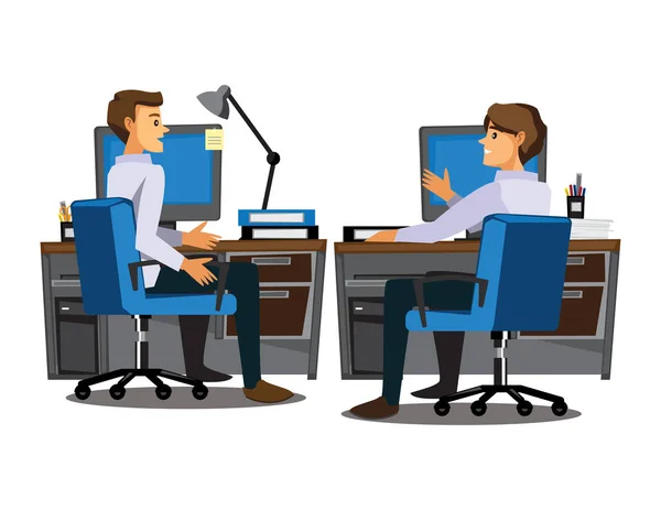 Business People teamwork,Vector illustration cartoon character — Stock Vector