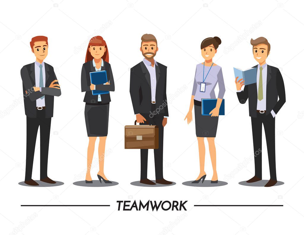 Group of Business People meeting on a Cafe,Vector illustration c