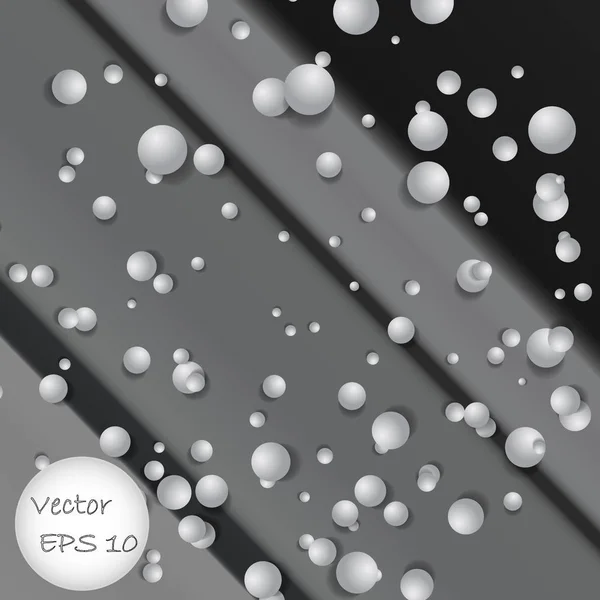 Bola de esferas blancas abstracta 3D render . — Vector de stock
