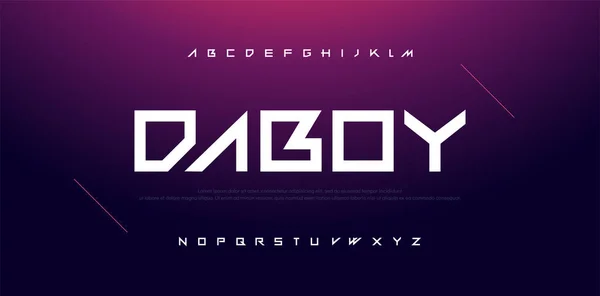 Sport Modern Technology Alphabet Font. Typography for movie, digital, sport, motorcycle, racing logo design fonts. vector illustration