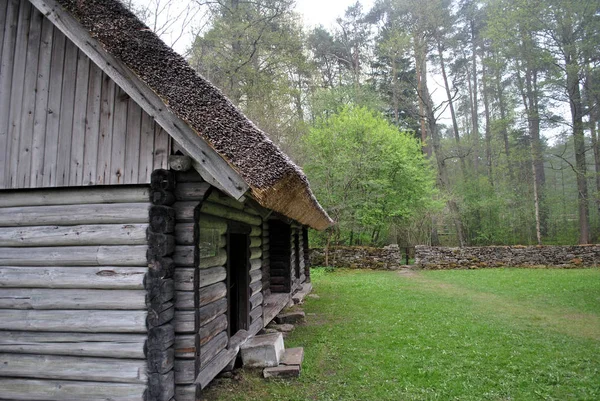 Gamla Sten Lantligt Hus Stockfoto