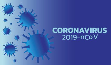 Coronavirus 2019-nCov.Şablonu 'nun virüs grafikleri ve afiş, poster veya diğer ögeler için metin örneklendirmesi.