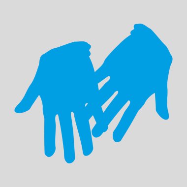 Gri arkaplandaki güvenlik eldivenlerinin vektör çizimi. Simge, grafik ögesi.