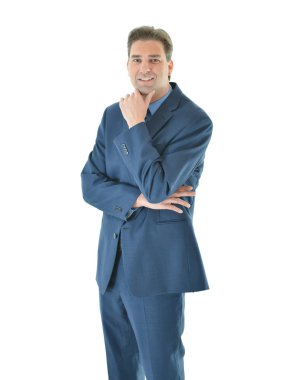 Katlanmış silah düz seyir ile iş adamı