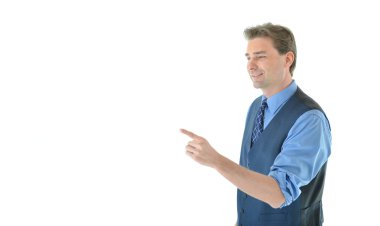 Sol kol ile el hareketi iş adamı