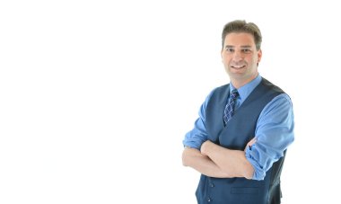 İş veya kolları ve kolları ile satış adam geçti 