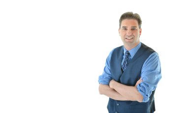 Kolları ile iş adamı 