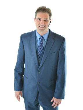 İş adamı telefon veya sunulması veya müşteri hizmetleri temsilcisi